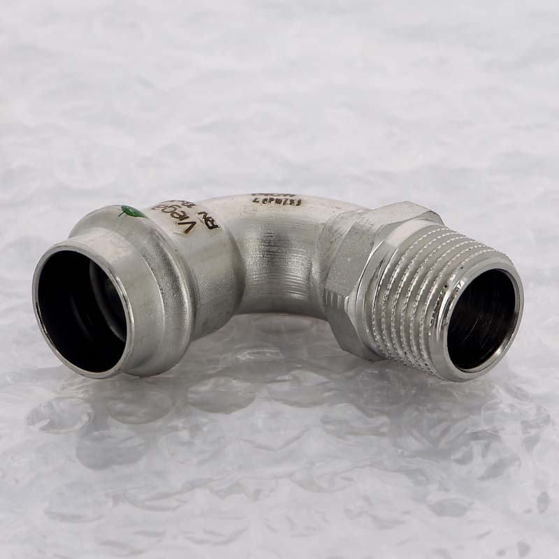 Угол пресс-Н нержавеющая сталь Viega Sanpress Inox 18x1/2 436902