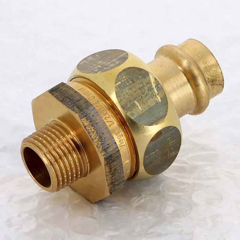 Муфта разъёмная пресс-Н бронза Viega Profipress G плоская прокладка 18x1/2 379407