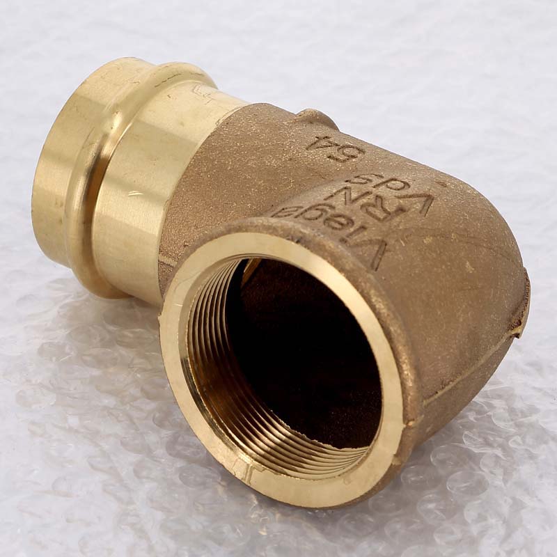 Угол 90° пресс-В бронзовый Viega Sanpress 54х2 299422