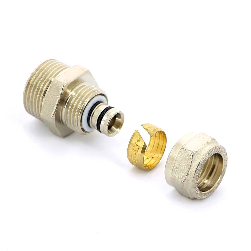 Муфта обжимная Tiemme никелированная 16х1/2 НР 1600001