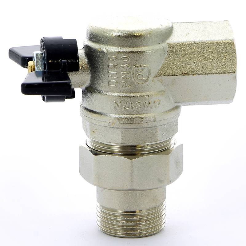 Кран шаровой Bugatti Oregon 1 НВ угловой со сгоном бабочка 05940009