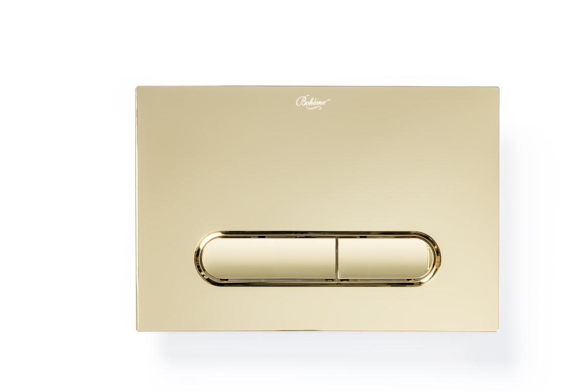 Кнопка смыва для инсталляции Boheme пластик gold 667-G
