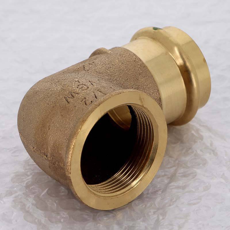 Угол 90° пресс-В бронзовый Viega Sanpress 42х1 1/2 299415