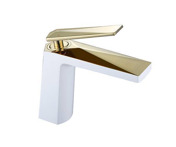 Смеситель для раковины Boheme Venturo белый золото 381-W