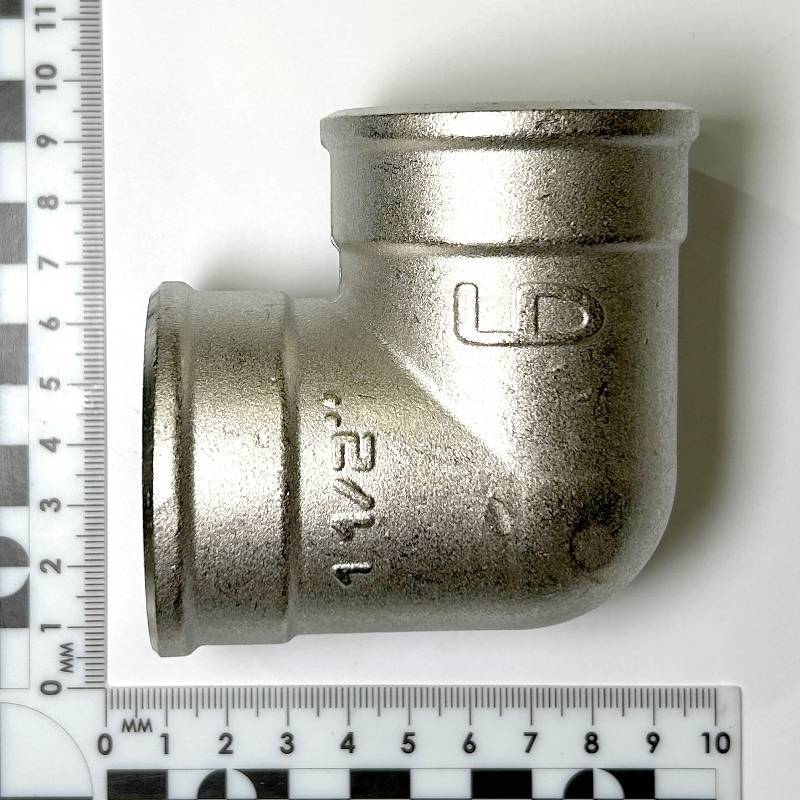 Угол резьбовой 90° ВВ LD Pride 1 1/2 никелированная латунь LD.67.512.40