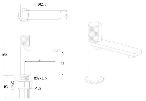 Смеситель для раковины Allen Brau Liberty хром 5.33001-00