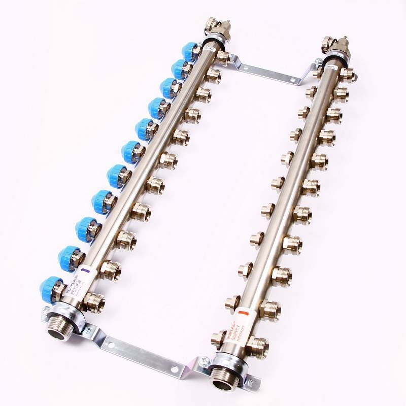 Коллекторная группа Uni-Fitt 1 x 3/4 11 выходов с балансировочными и термостатическими вентилями 456W4311