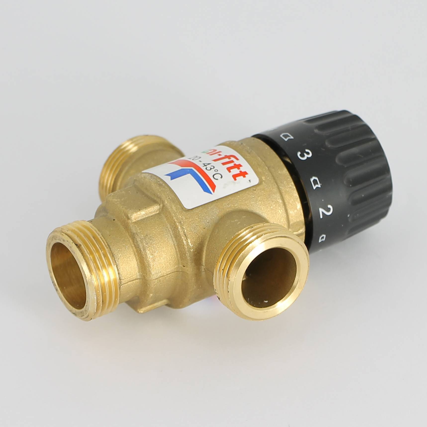 Клапан термосмесительный Uni-Fitt 3/4 20-43°C Kvs 1.6 боковое смешение 351G0130