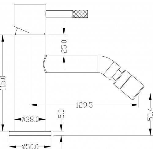 Смеситель для биде Boheme Uno черный матовый/золото матовое 466-BG