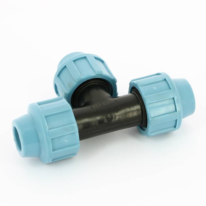 Тройник обжимной для ПНД труб Unidelta 16 мм 1005016000