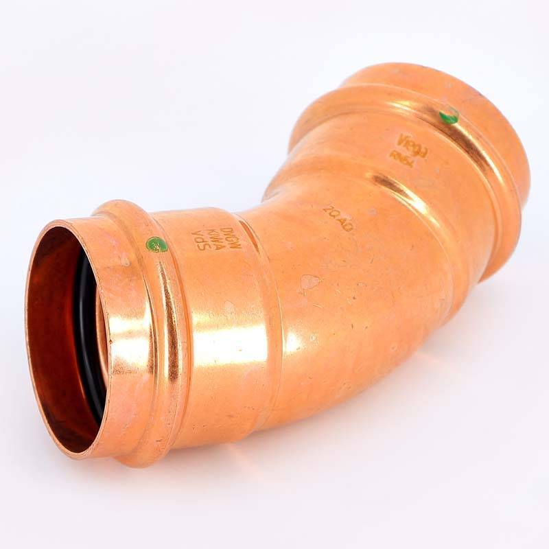 Угол пресс 45° Viega Profipress 54 мм медь 292393