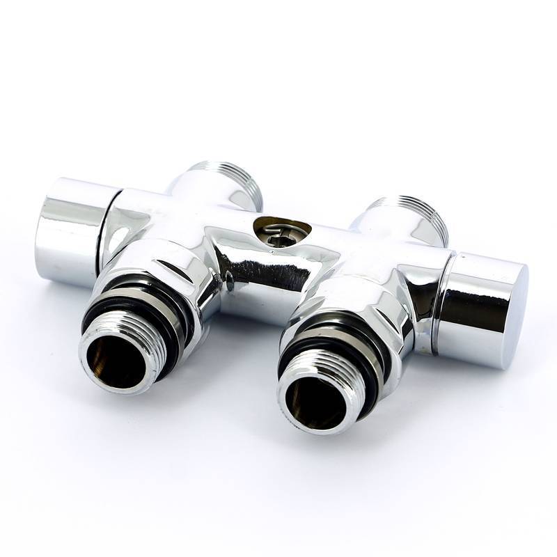 Узел ручной прямой Carlo Poletti с запорным клапаном хром V48500B