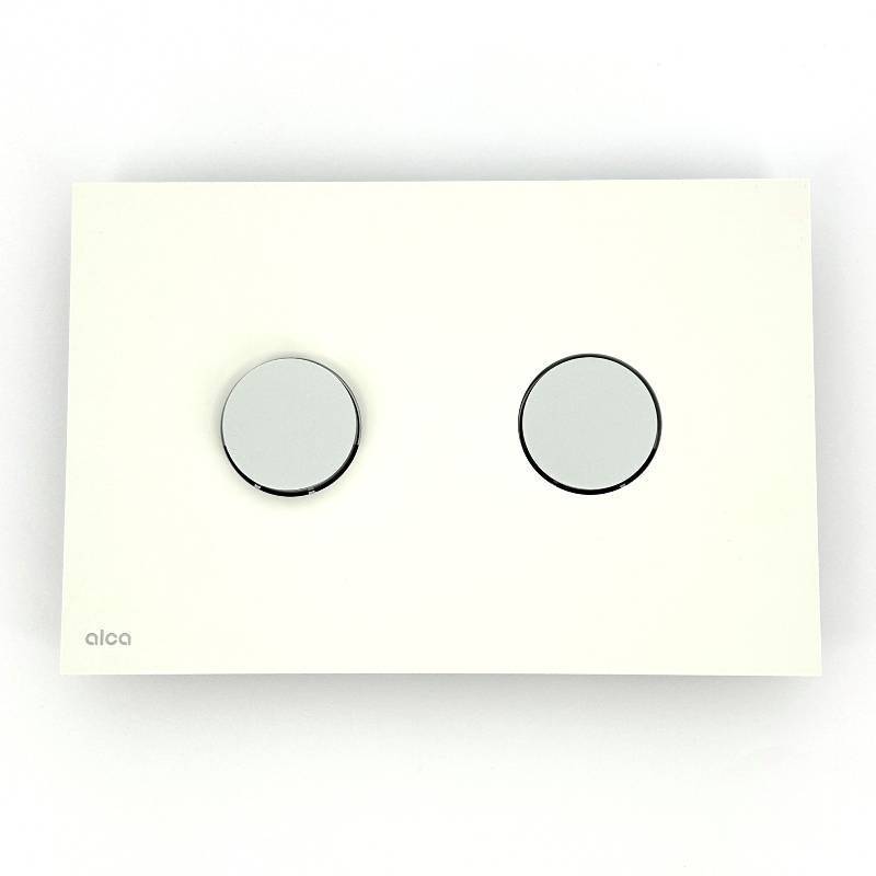 Кнопка смыва Alca Dot.Dot белый матовый/хром матовый M1976-2