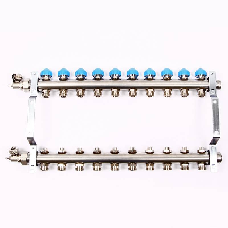 Коллекторная группа Uni-Fitt 1 x 3/4 10 выходов с балансировочными и термостатическими вентилями 456W4310