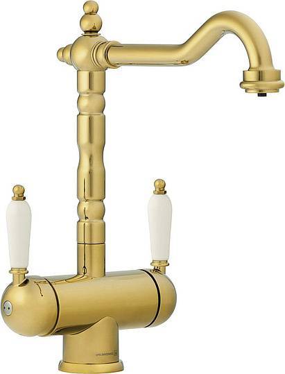 Смеситель для кухни Omoikiri Amagasaki-G с подключением фильтра золото 4994019