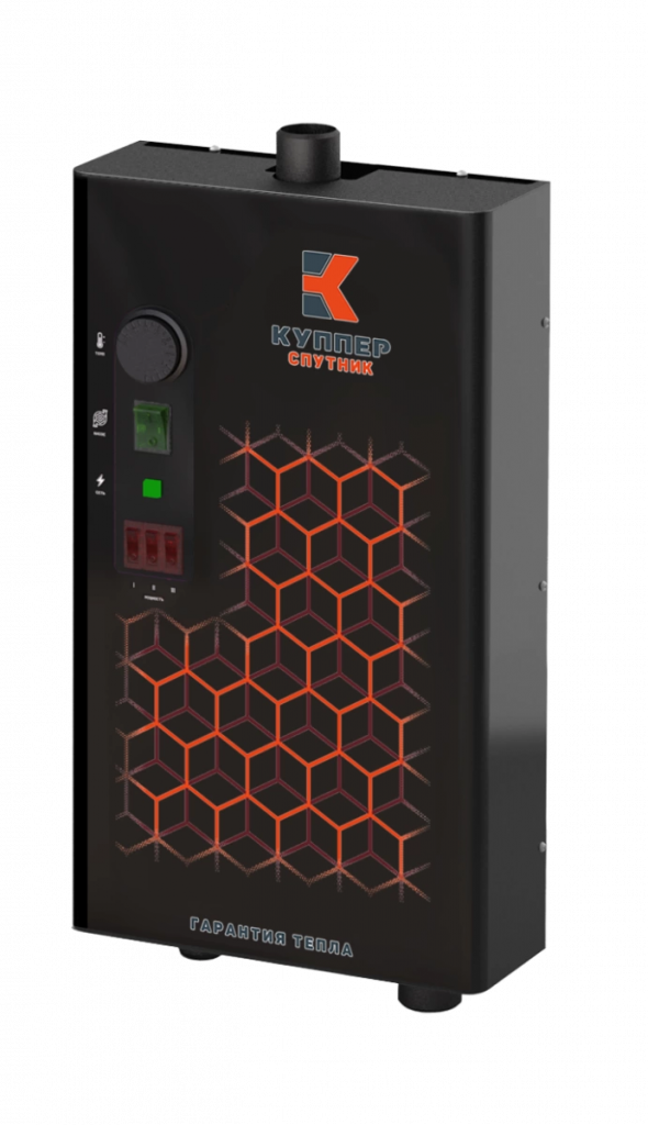 Котел отопительный твердотопливный Теплодар КУППЕР Спутник (2.0)-9 черный А00000035869