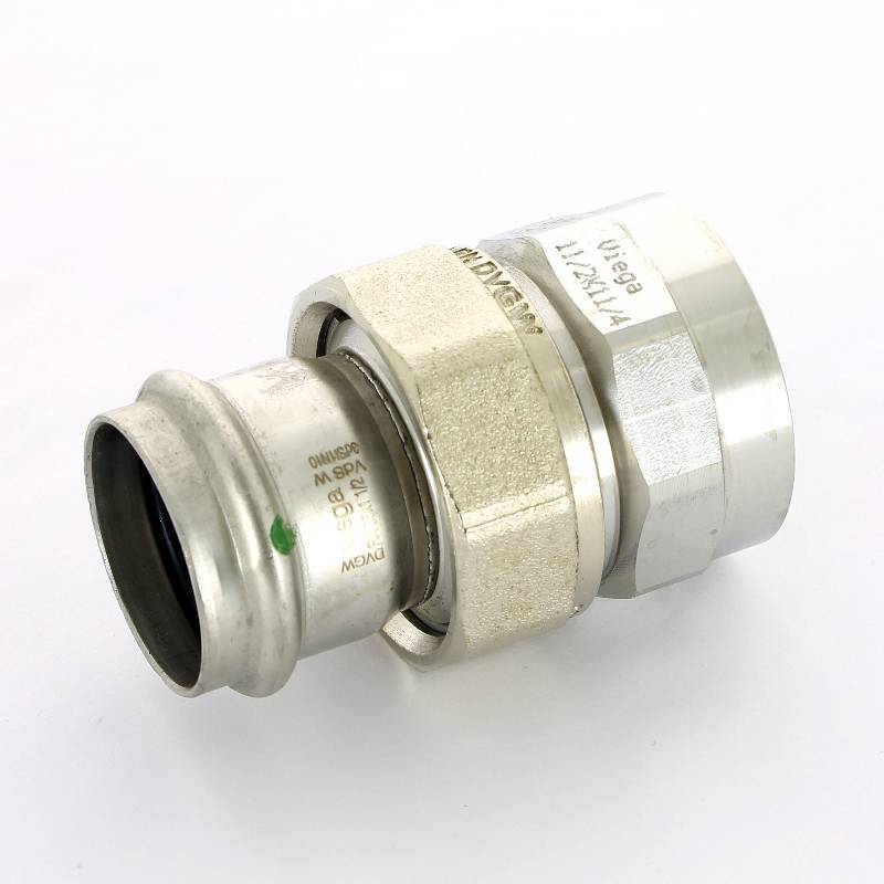 Муфта разъемная Viega Sanpress Inox 35х1 1/4 пресс-В с плоским уплотнением 437541