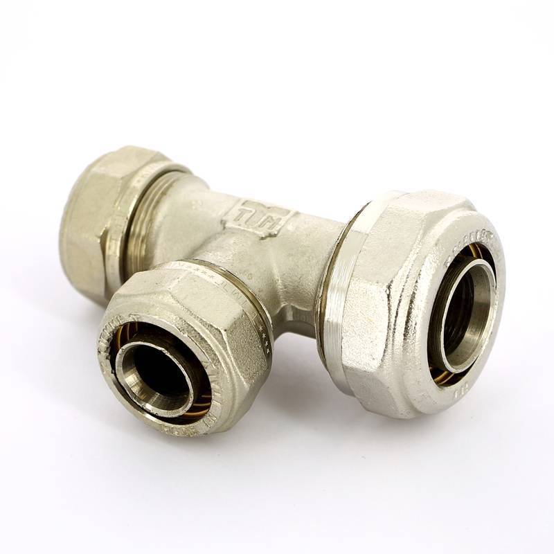 Тройник обжимной никелированный Tiemme 32х26х26 1600095