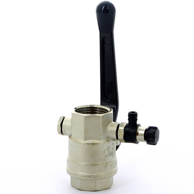 Кран шаровой Bugatti OREGON ВВ с заглушкой и дренажным вентилем рычаг 1 03300029