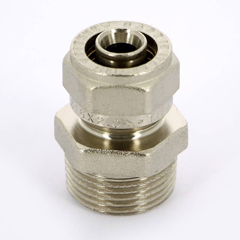 Муфта обжимная Tiemme никелированная 16х1/2 НР 1600001