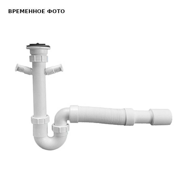 Сифон трубный S-образный McAlpine 1 1/2 x 40 мм выпуск 70 мм нерж. сталь MRSK10