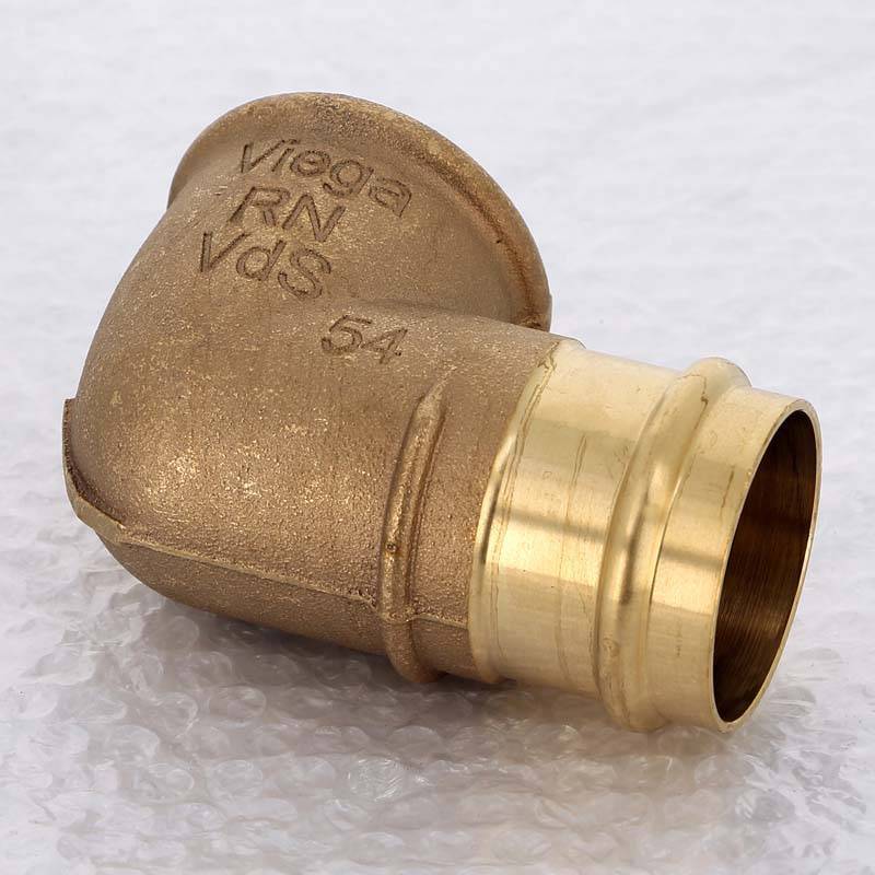 Угол 90° пресс-В бронзовый Viega Sanpress 54х2 299422