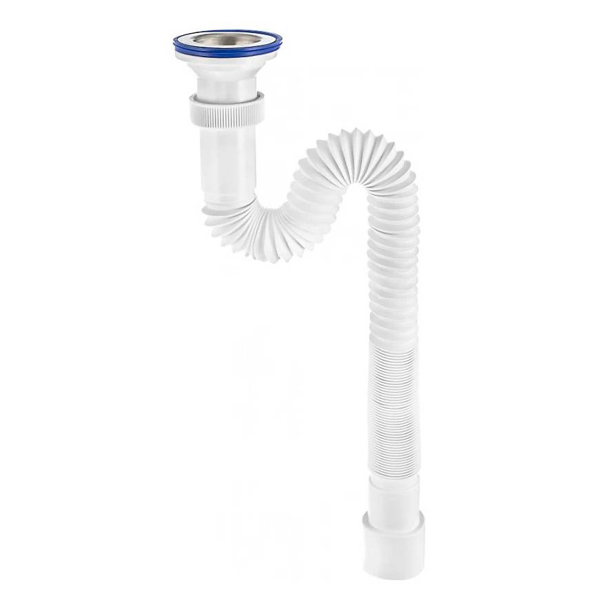 Сифон гофрированный Wirquin Мини Элит 1 1/2 х 40/50 мм чашка 70 мм 800 мм 30986333