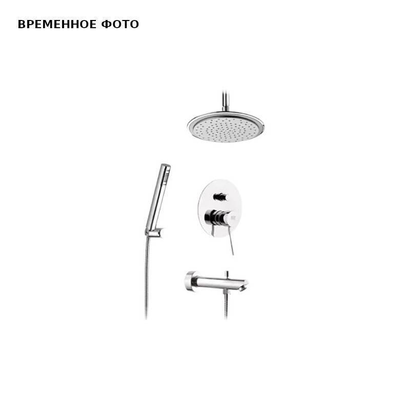 Душевой набор Remer Minimal со смесителем скрытого монтажа и изливом хром N09S23