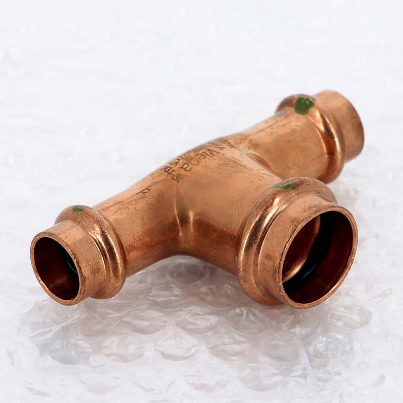 Тройник пресс медный Viega Profipress 15x22x15 мм 322700