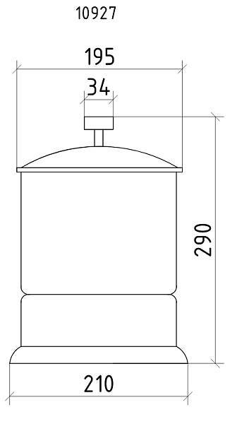 Ведро мусорное напольное Boheme Royal Cristal золото 10927-G
