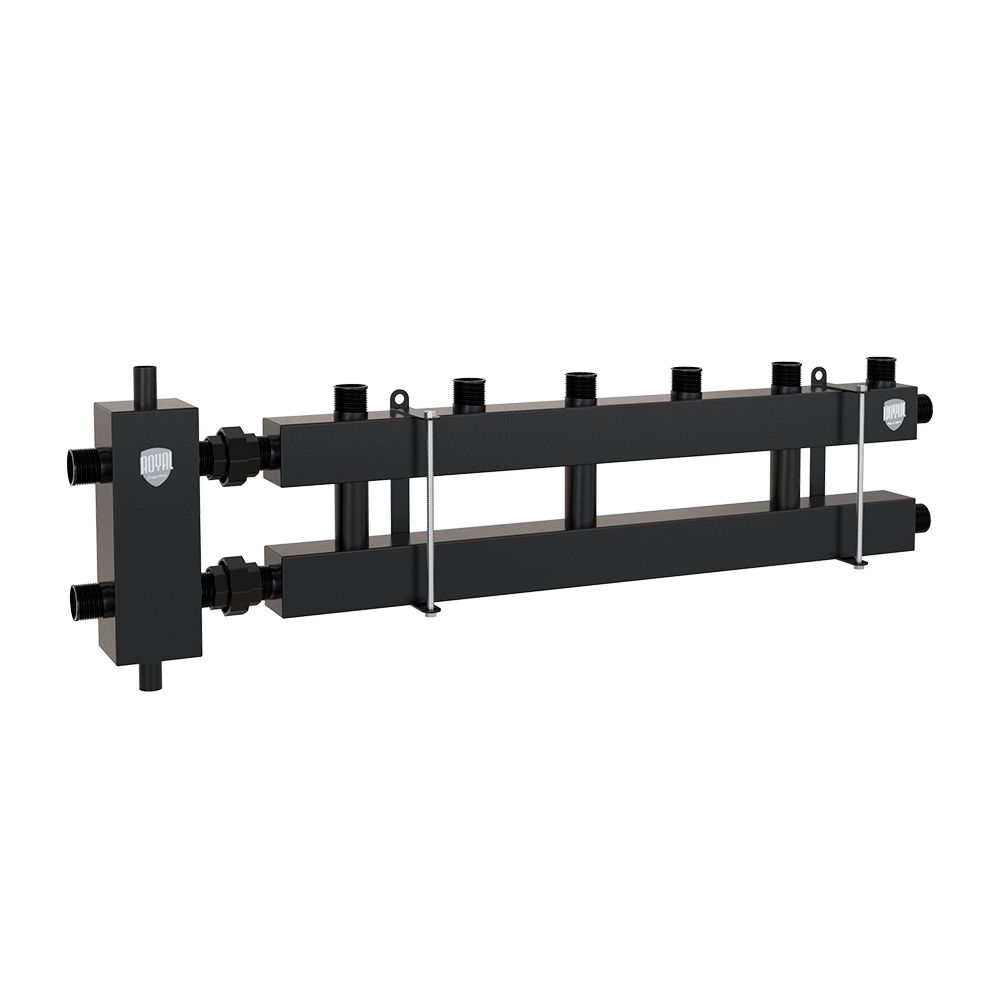 Блок коллекторный с гидрострелкой Royal Thermo 3 (4) выхода 60 кВт RTE 50.034