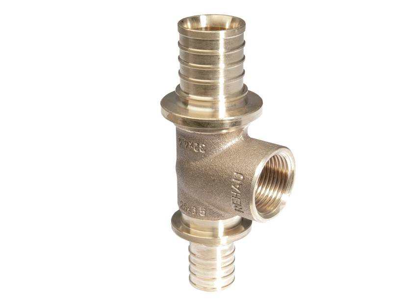 Тройник REHAU RAUTITAN RX+ с внутренней резьбой 50-1-50 бронза 12492851001
