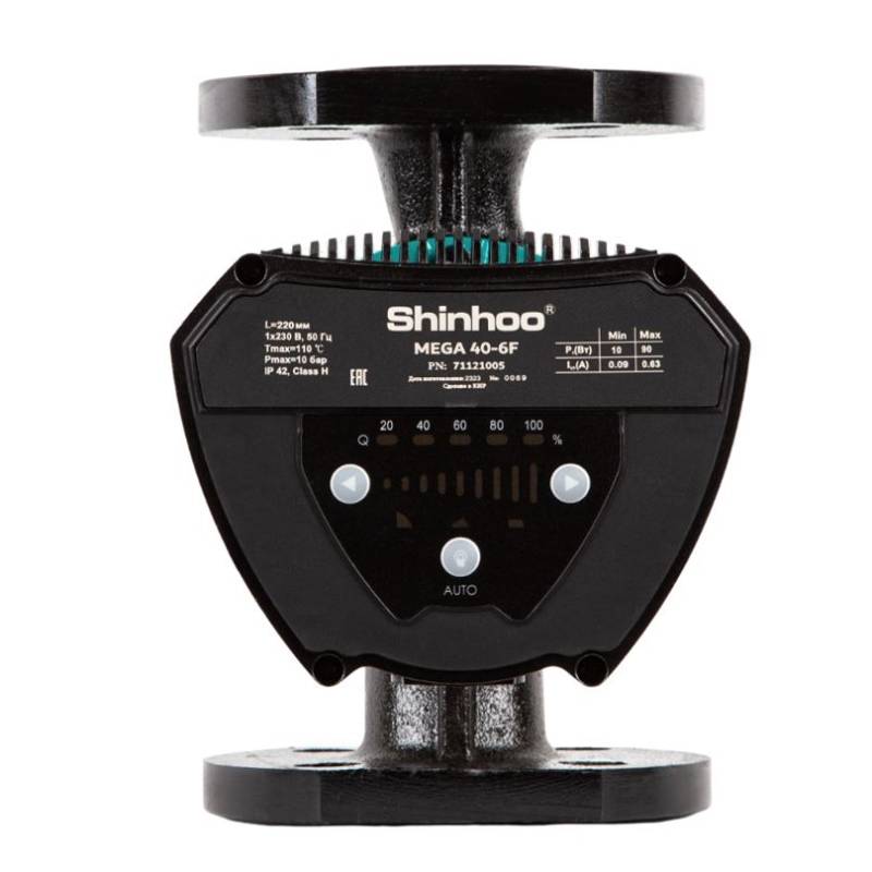 Насос циркуляционный энергосберегающий Shinhoo MEGA 32-12 с гайками 71121004