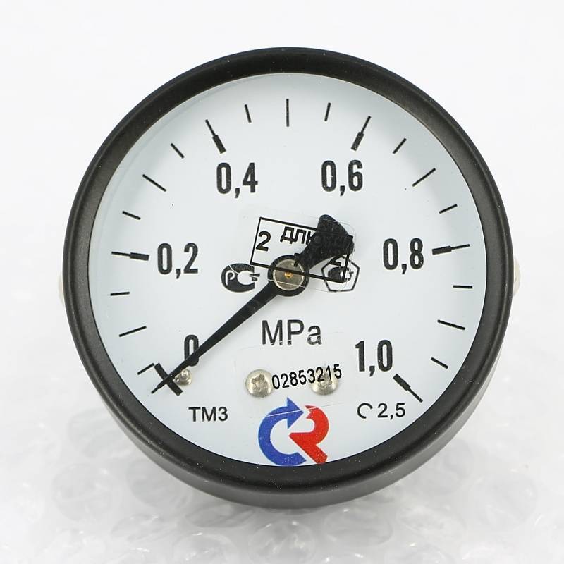 Манометр Росма ТМ-310T.00 63 мм 0-10 бар G1/4 аксиальный кл.2.5 00000008922