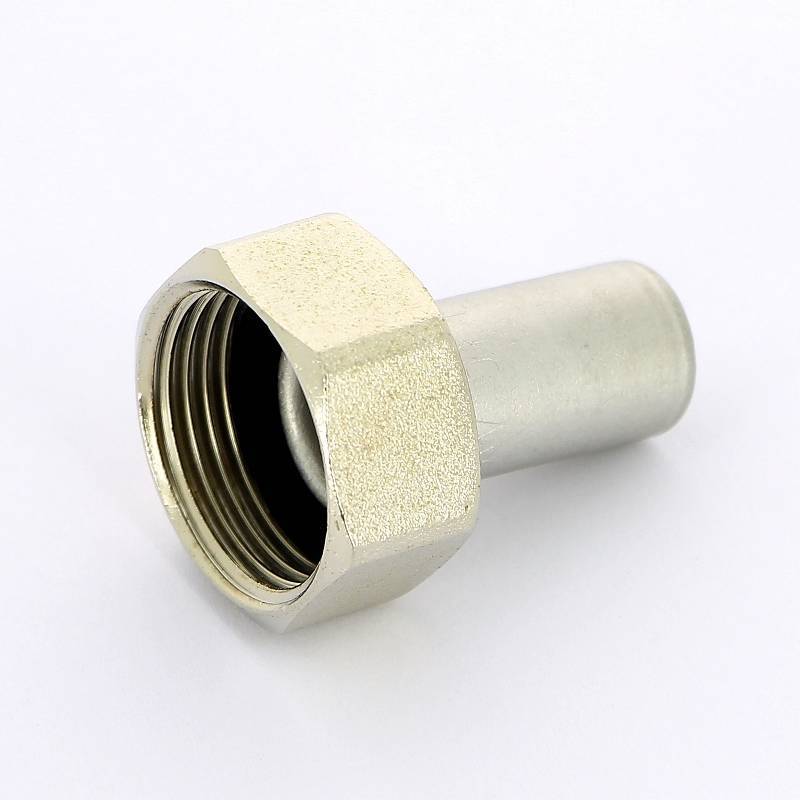 Муфта-вставка пресс с накидной гайкой Viega Sanpress Inox 15х3/4 ВР нержавеющая сталь 438180