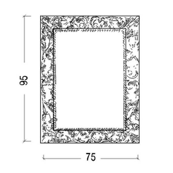 Зеркало прямоугольное подвесное Boheme NeoArt 75х5х95 см бронза 514