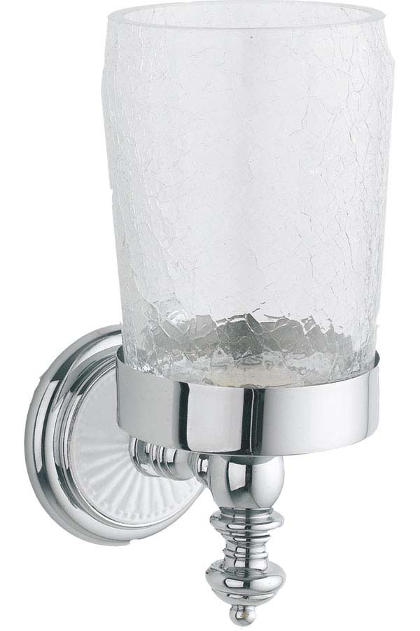 Стакан подвесной Boheme Vogue стеклянный полупрозрачный хром 10134