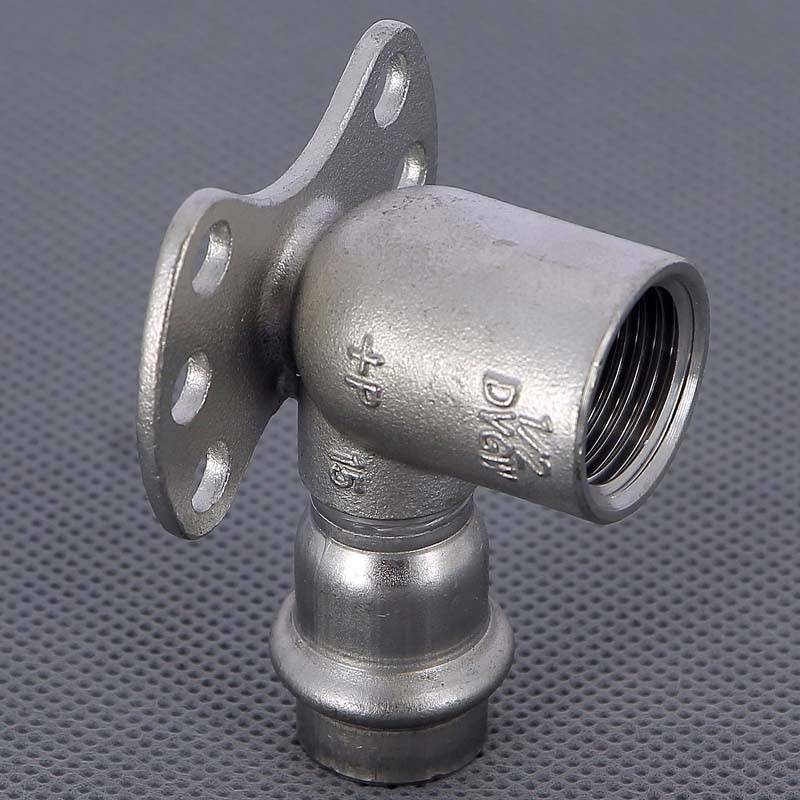 Водорозетка пресс Viega Sanpress Inox из нержавеющей стали 15х1/2 ВР 437244