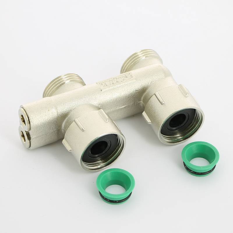 Узел радиаторный прямой перекрестный Simplex D2/50 3/4 x 3/4 EK с вентилями и адаптерами F10078