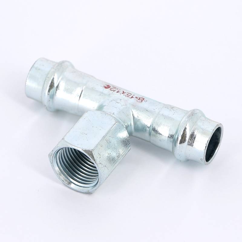 Тройник пресс-В IBP B-Press Carbon 15x1/2x15 мм оцинкованная сталь PC4130G0150415