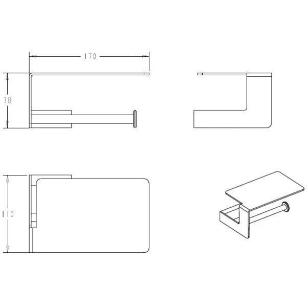 Держатель для туалетной бумаги с полкой Boheme Q хром 10941-CR