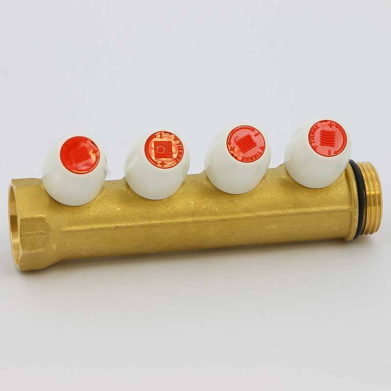 Коллектор Tiemme 1860 1 НВ 4 выхода 1/2 Н 36 мм с утолщенными стенками 1860039