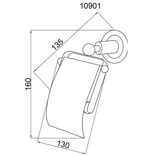Держатель туалетной бумаги Boheme Murano Cristal с крышкой хром 10901-CRST-CH