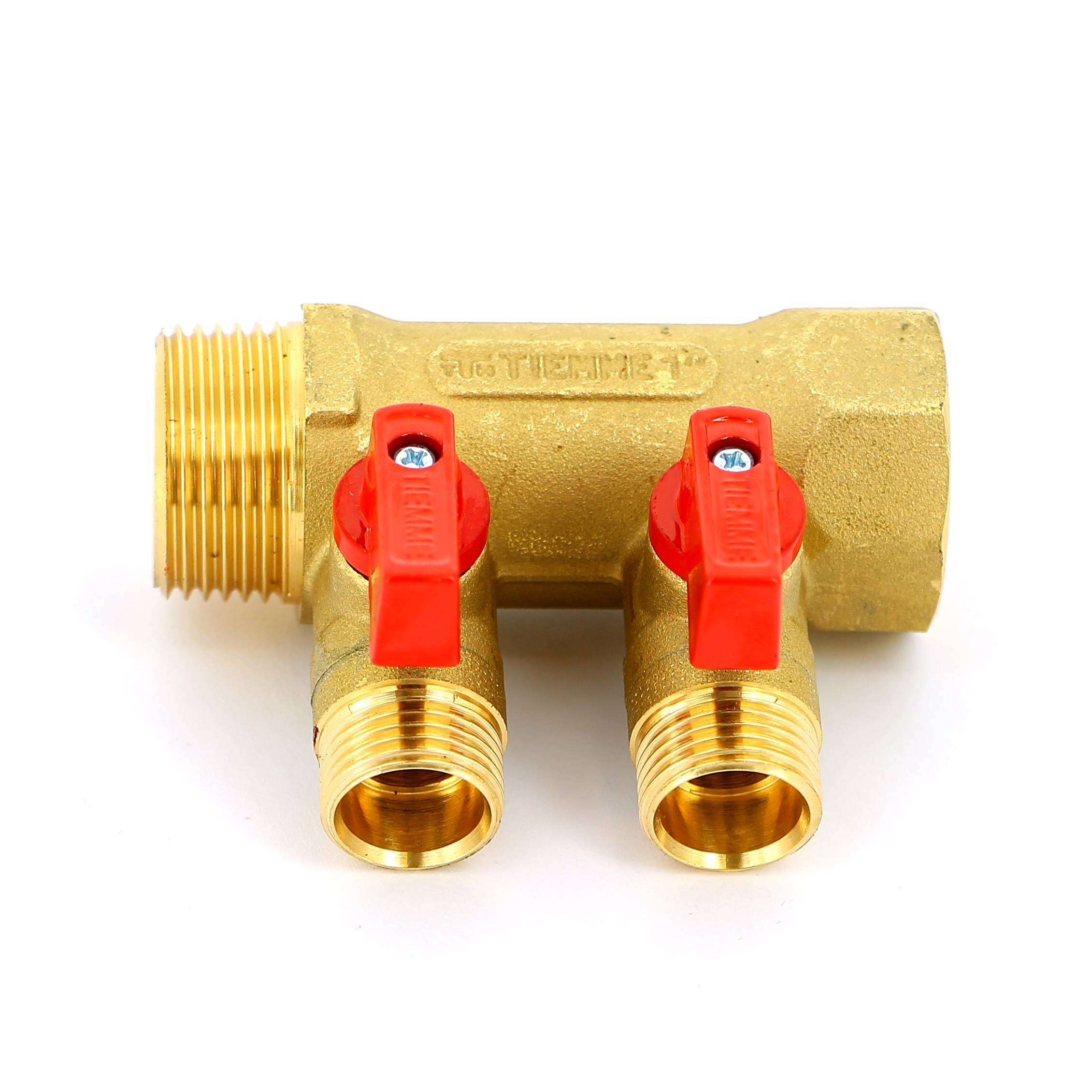 Коллектор Tiemme 1820 1 НВ 2 выхода 1/2 Н 36 мм 1820006