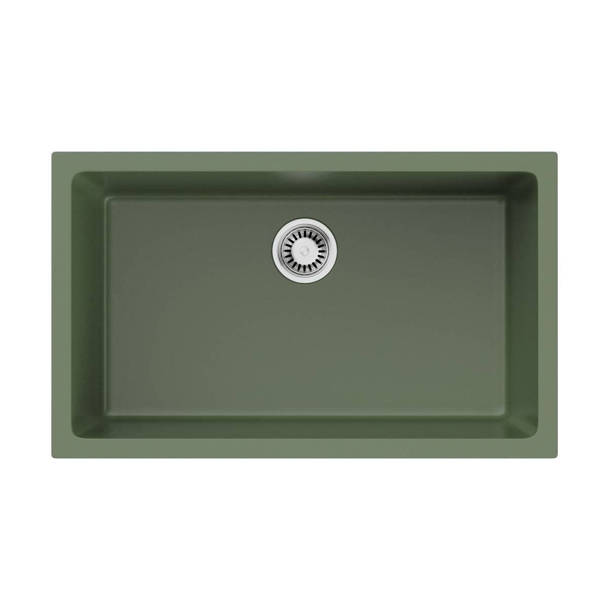 Кухонная мойка Omoikiri Okinoshima 76-U/I-OL Natceramic 76x46 см olive 4997147