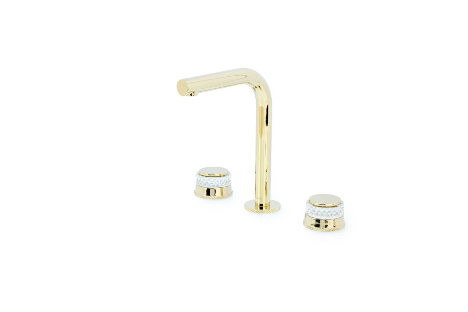 Смеситель для раковины Boheme Aura на 3 отверстия золото 152-G-A