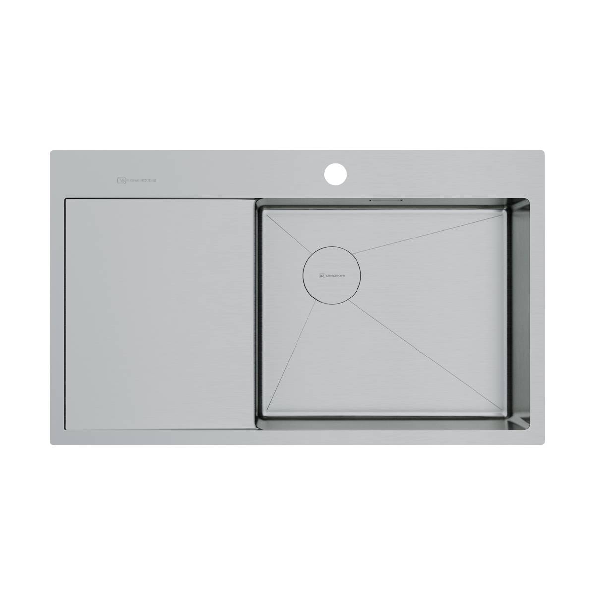 Кухонная мойка Omoikiri Akisame 86-R Side-IN 86x51 см нержавеющая сталь 4997042
