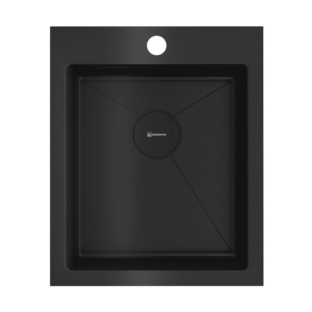 Кухонная мойка Omoikiri Akisame 41-GB нержавеющая сталь 41x51 см графит 4997011