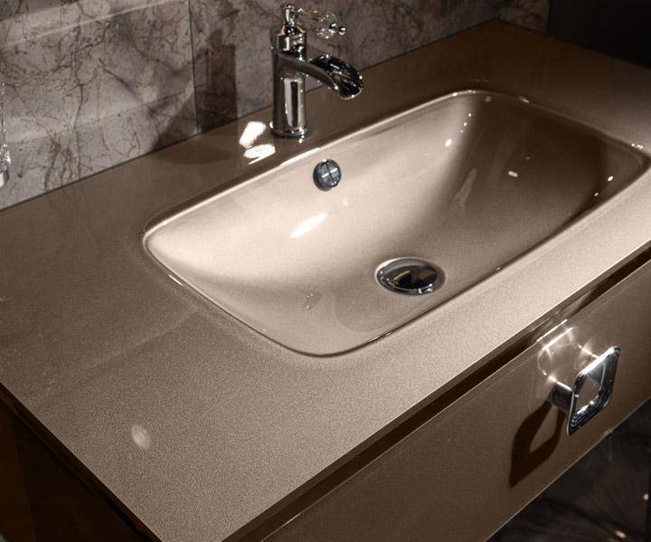 Раковина мебельная Armadi Art Lucido прямоугольная 101х52х12 см брашированный коричневый 852-100-BB