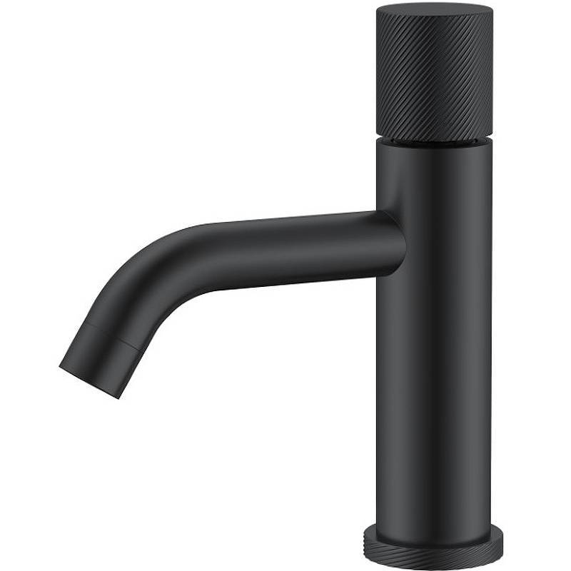 Смеситель для раковины Boheme Stick Spirale низкий без донного клапана черный 121-BB.4